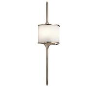 Luminosa Lighting Elstead Mona 2 Light Bathroom Wall Light Pewter Ip44, G9