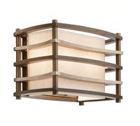 Luminosa Lighting Elstead Moxie 2 Light Indoor Wall Light Bronze, Beige, E14