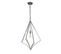 Luminosa Lighting Elstead Nico 1 Light Large Cage Pendant Polished Chrome