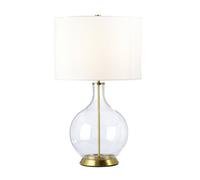 Elstead Orb Table Lamp - Aged Brass with White Shade