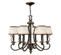 Luminosa Lighting Elstead Plymouth 6 Light Multi Arm Chandelier Olde Bronze Finish, E14