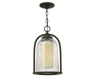 Luminosa Lighting Elstead Quincy 1 Light Outdoor Ceiling Chain Lantern Oil Rubbed Bronze, E27