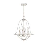 Quoizel Bradbury 4 Light Pendant In Antique White Finish