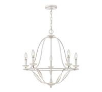 Quoizel Bradbury 5 Light Chandelier In Antique White Finish