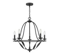 Quoizel Bradbury 5 Light Chandelier In Grey Ash Finish