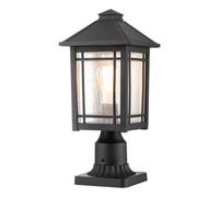 Luminosa Lighting Elstead Quoizel Cedar Point Outdoor Pedestal Light Black, Ip44