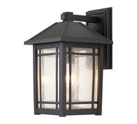 Luminosa Lighting Elstead Quoizel Cedar Point Outdoor Wall Lantern Black, Ip44