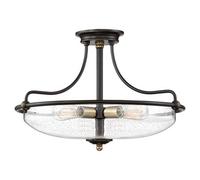 Quoizel Griffin 4 Light Semi Flush Ceiling Light - Palladium Bronze