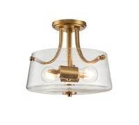 Quoizel Hollister 2 Light Semi-flush Mount Light - Brass
