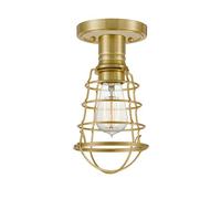 Luminosa Lighting Elstead Quoizel Mixon Semi Flush Ceiling Light Brushed Brass