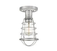 Luminosa Lighting Elstead Quoizel Mixon Semi Flush Ceiling Light Brushed Nickel