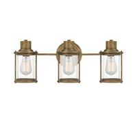 Luminosa Lighting Elstead Quoizel Riggs Wall Lamp Weathered Brass, Ip44