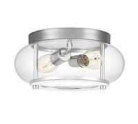 Luminosa Lighting Elstead Quoizel Trilogy Cylindrical Ceiling Light Polished Chrome, Ip44