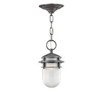 Luminosa Lighting Elstead Reef 1 Light Outdoor Ceiling Chain Lantern Hematite, E27