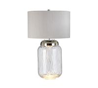 Luminosa Lighting Elstead Sola 2 Light Table Lamp Metal Work Polished Nickel
