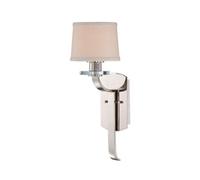 Elstead Lighting Elstead Quoizel Sutton Place Single Light Wall Sconce in Imperial Silver with Fabric Shade