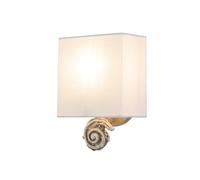 Luminosa Lighting Elstead Swirl Wall Lamp With Shade, Bone White