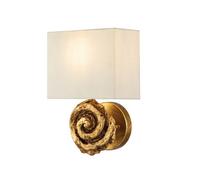 Luminosa Lighting Elstead Swirl Wall Lamp With Shade, Gold Leaf
