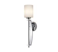 Elstead Lighting Elstead Taylor Single LED Large Wall Fitting in Polished Chrome Finish with Opal Etched Glass Shade