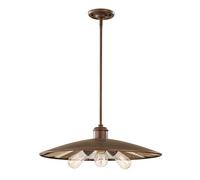 Luminosa Lighting Elstead Urban Renewal 3 Light Large Dome Ceiling Pendant Bronze, E27