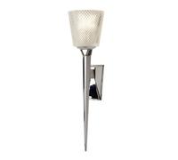 Luminosa Lighting Elstead Verity 1 Light Wall Light Polished Chrome Glass Shade, G9
