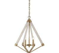 Luminosa Lighting Elstead View Point Chandelier 3 Light Brass Finish, E14