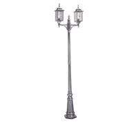 Luminosa Lighting Elstead Wexford 2 Light Outdoor Lamp Post Black Silver Ip43, E27