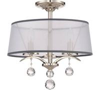 Luminosa Lighting Elstead Whitney 3 Light Semi Flush/pendant - Imperial Silver Finish, E14