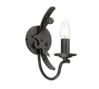 Luminosa Lighting Elstead Windsor 1 Light Candle Wall Light - Graphite, E14