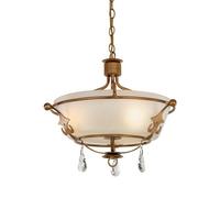Luminosa Lighting Elstead Windsor 3 Light Semi Flush Light - Gold Patina, E14