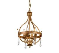 Luminosa Lighting Elstead Windsor 4 Light Cage Pendant - Gold Patina, E14