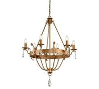 Luminosa Lighting Elstead Windsor 6 Light Chandelier Gold Finish, E14