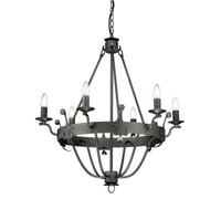 Luminosa Lighting Elstead Windsor 6 Light Chandelier Graphite Finish, E14
