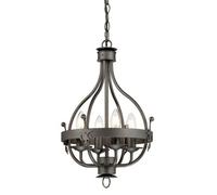 Luminosa Lighting Elstead Windsor Chandelier 4 Light Graphite Finish, E14