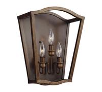 Luminosa Lighting Elstead Yarmouth 3 Light Wall Light, Painted Aged Brass