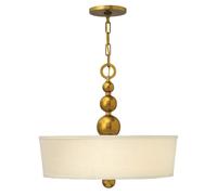 Luminosa Lighting Elstead Zelda 3 Light Ceiling Pendant Vintage Brass, E27