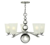Luminosa Lighting Elstead Zelda 5 Light Multi Arm Chandelier Polished Nickel Finish, E27