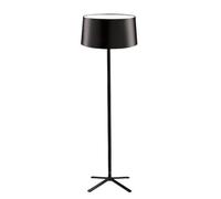 Netlighting 3 Light Floor Lamp with Black Fabric Shade, E27