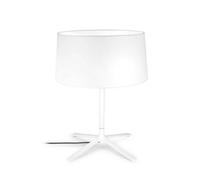 Luminosa Lighting Luminosa 3 Light Table Lamp With White Fabric Shade, E27