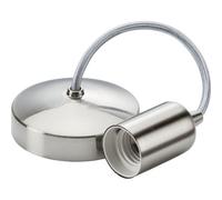 Luminosa Lighting Luminosa 6" E27 Contemporary Pendant Set - Brushed Chrome