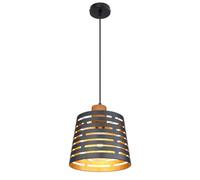 Luminosa Lighting Luminosa Ablona 25Cm Cylindrical Pendant Ceiling Light Matt Black 1X E27
