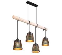 Luminosa Lighting Luminosa Ablona Bar Pendant Ceiling Light Matt Black 4X E27