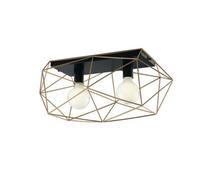 Luminosa Lighting Luminosa Abraxas 2 Light Semi Flush Light Black, Gold 60X30X26.5Cm
