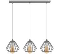 Agat Straight Bar Pendant Ceiling Light Grey 65cm Netlighting Grey One Size