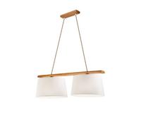 Lamkur Sweden pendant light, 2-bulb, rustic oak