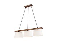 Lamkur Sweden hanging light, three-bulb, walnut oak