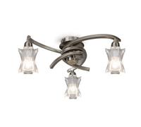 Luminosa Lighting Luminosa Alaska Ceiling 3 Light L1/sgu10, Satin Nickel, Cfl Lamps Included