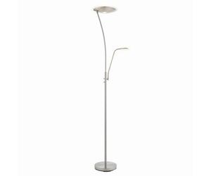 Luminosa Lighting Luminosa Alassio Led 1 Light Floor Lamp Satin Chrome, And Frosted Plastic