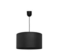 Luminosa Lighting Luminosa Alba Cylindrical Pendant Ceiling Light Black 45Cm