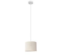 Luminosa Lighting Luminosa Alba Cylindrical Pendant Ceiling Light Ecru, White 20Cm